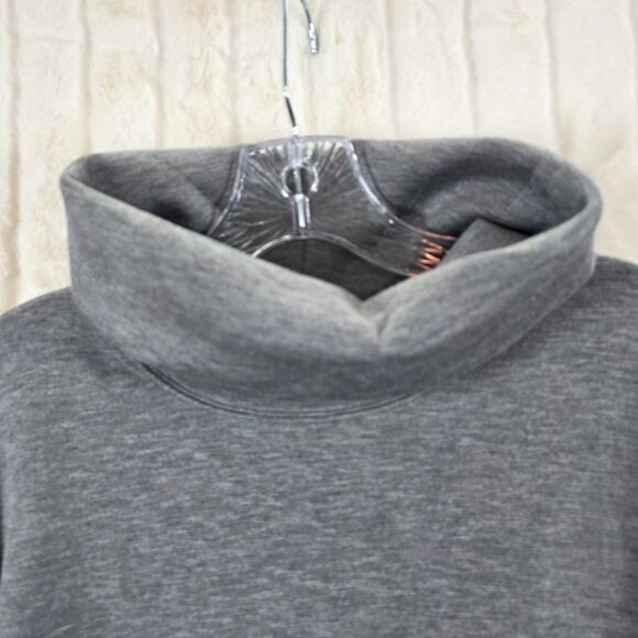 Spanx Women's Sweatshirt Gray Turtleneck tunic soft modal modest Size M - Picture 2 of 11